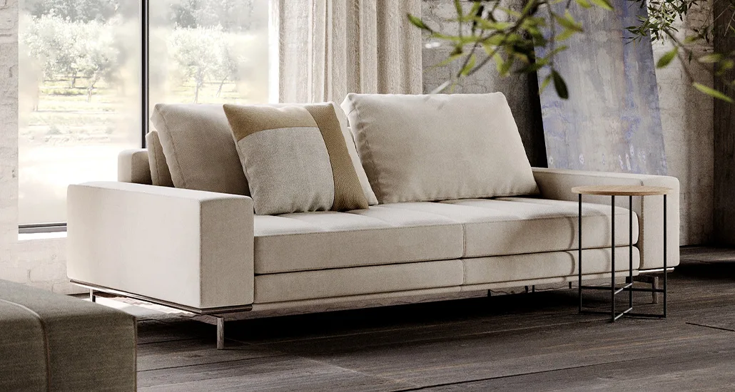 Parker sofa by Domkapa is a contemporary upholstered sofa suitable for hospitality and contract spaces