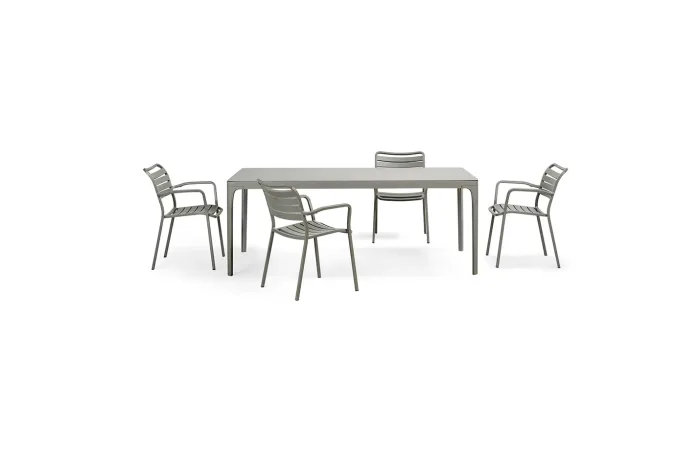 play rectangualar dining table graphite top with chairs ls6